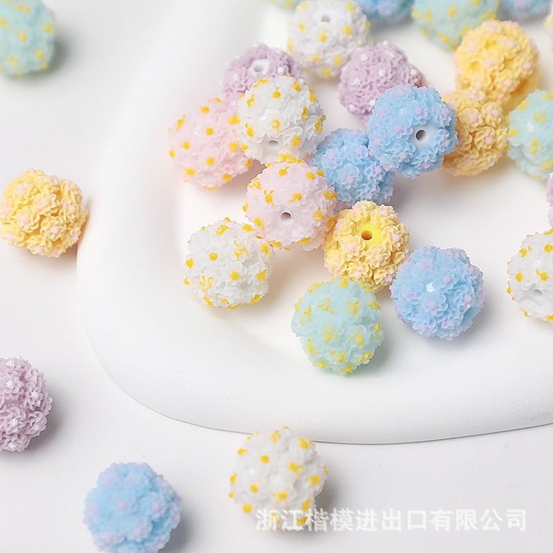 Wholesale of 50PCS Soft Ceramic Multi-color Daisy Flower Beads